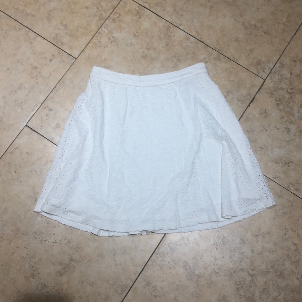 White Floral Skirt